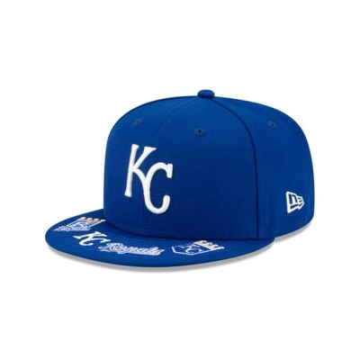 Blue Kansas City Royals Hat - New Era MLB Visor Hit 59FIFTY Fitted Caps USA2980413